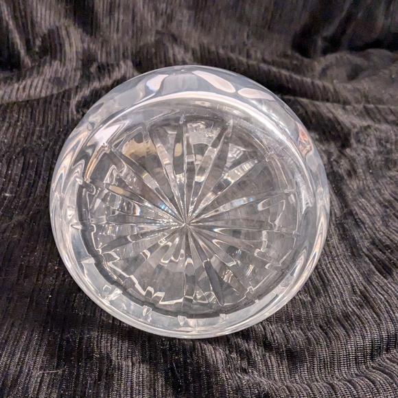 Vintage Heavy Lead Crystal 10" Handcut Decanter w/Cut Glass Prism Stopper NOS - Picture 5 of 6